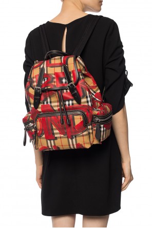 Checked backpack with logo, zdjęcie 2 Checked backpack with logo od Burberry